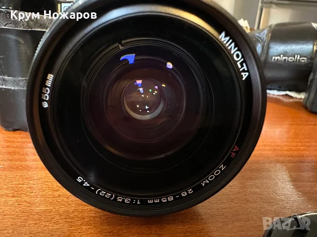 Продавам Minolta DYNAX 7000i с обектив- Minolta. Zoom. AF. 28-85 mm. 1:3.5(22)-4.5  ф55mm  , снимка 4 - Фотоапарати - 55353506