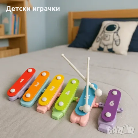 Детски ксилофон с цифри, музикален инструмент за деца, снимка 2 - Музикални играчки - 54693724