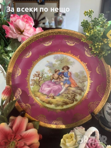 Bavaria Germany  “Kuba Porzellan” Fragonard- абсолютно великолепно плато Код P2249, снимка 5 - Колекции - 54241551