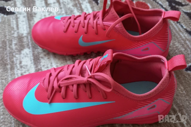 Nike JR Zoom Vapor 16 – Детски футболни обувки – Отлично състояние, снимка 5 - Детски обувки - 55077948