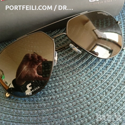 Оригинални слънчеви очила Carrera, чисто нови, поляризация, пълен комплект - очила, калъф, кърпичка