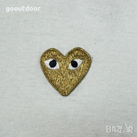 Comme des Garçons Play Gold Heart T-Shirt (2XL), снимка 3 - Тениски - 54337280