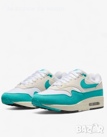 NIKE Air Max 1 Shoes White/Blue Дамски Маратонки👟Дамски Спортни Обувки Код P2398