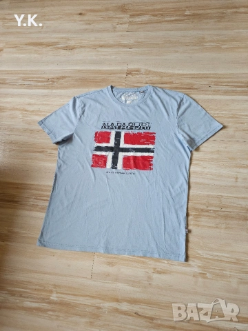 Оригинална мъжка тениска Napapijri, снимка 2 - Тениски - 54365083