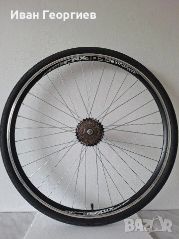 Отлична задна Капла Crosser X3 28" алуминий главина Joytech касета Shimano MF-TZ20 6 скорости 