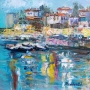 „Старият Несебър“ – Авторска маслена миниатюра (20х20 см), снимка 1