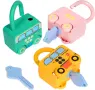 Монтесори сензорна играчка- влакче с катинари и ключове , снимка 6