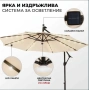 Висококачествен 3М Градински Чадър с 8 ребра LED осветление UV защита, снимка 5