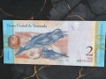Банкнота - Венецуела - 2 боливара UNC | 2012г., снимка 2