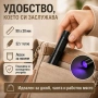 Мощен UV фенер 365nm с черен филтър ув фенерче лампа за фалшиви пари печати смола урина на батерии, снимка 6