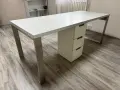 Офис бюро с крака от неръждаема стомана, снимка 1
