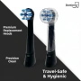 Глави за четки за зъби Oral B iO 3 4 5 6 7 8 9 10 серия, пакет от 8, микс, черни-бели, Dentimra, снимка 3