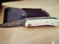 Ножка и нож от дамаска стомана ръчна изработка , снимка 3
