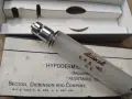 Стара колекционерска американска стъклена спринцовка 5 куб., снимка 2