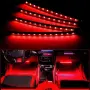 RGB LED интериорно осветление за под на автомобил с ефекти и дистанционно управление , снимка 2