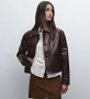 Ново кожено яке Massimo Dutti размер S, снимка 4