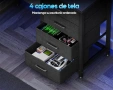 Геймърско бюро Coleshome LED 110x80 с чекмеджета, снимка 6