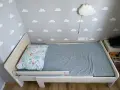 Детско разтегателно легло IKEA SLAKT с включена подматрачна рамка и матрак + подарък преграда, снимка 6
