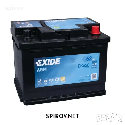 Акумулатор Exide Start-Stop AGM 12V 62Ah EK620