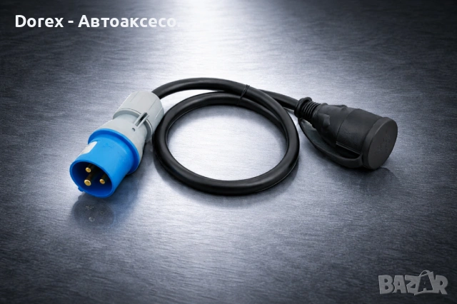 Кабел адаптер CEE към Schuko Шуко IP44 230V 16A за кемпер, каравана и къмпинг, снимка 2 - Аксесоари и консумативи - 54882390