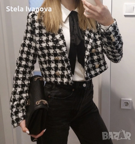 Пепитено сако/блейзър в стил Chanel, снимка 4 - Сака - 54438379