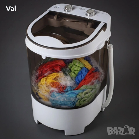 Преносима мини пералня Adler с центрофуга 4 кг | Компактна за Апартамент и Вила 