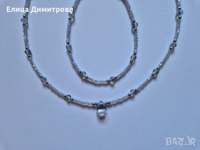 ръчно изработени колиета и гривни от естествени камъни и речни перли, снимка 17 - Бижутерийни комплекти - 55268228