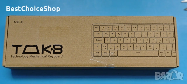 Геймърска клавиатура, TMKB Technology Mechanical KeyBoard, T68, безжична, RGB, механична, 68 клавиша, снимка 6 - Клавиатури и мишки - 54857748
