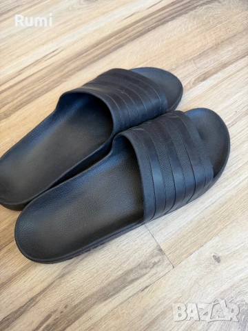 Оригинални черни мъжки чехли Adidas ! 46 н, снимка 5 - Мъжки чехли - 51229066