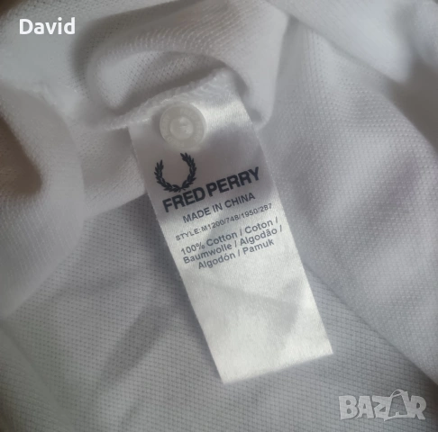 Оригинална Поло фланелка Fred Perry, снимка 4 - Тениски - 54678308