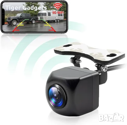 GREENAUTO 5G WiFi камера за заден ход 1080P с нощно виждане за Android и iPhone