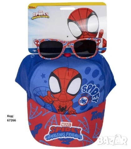 Детски Комплект Шапка с Козирка и Слънчеви Очила Stitch Minnie Bluey Paw Patrol Spidey Cars, снимка 2 - Други - 54681446