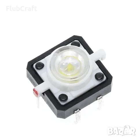 Микробутон TACT, 12x12x7.3mm, 2 позиции, 0.05A/12VDC, OFF-(ON), THT Различни Цветове, снимка 3 - Друга електроника - 55636193