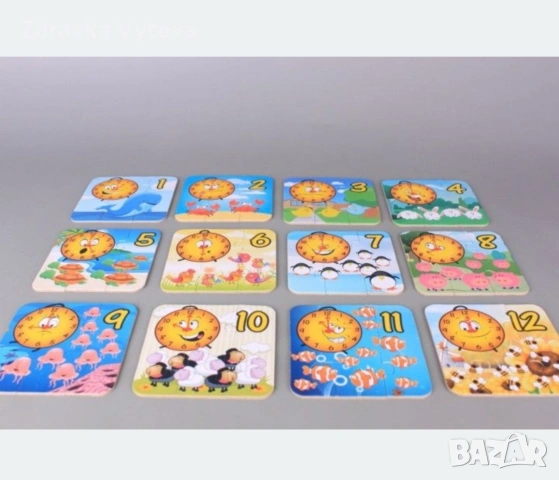 Забавен пъзел - Часовникът и числата, снимка 8 - Игри и пъзели - 55017160
