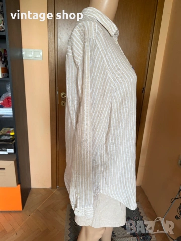 Дамски ленени ризи райе Lexington/Zara, снимка 5 - Ризи - 54486141