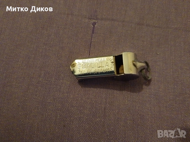 	Маркова италианска полицейска свирка отлична футболна Баллила Ballila с халка за закачване №4
