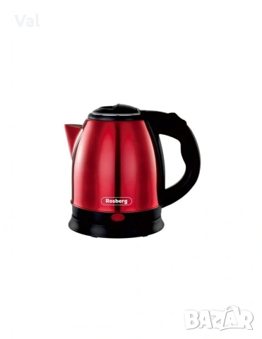 Електрическа кана Rosberg, 1500W, 1 л., Корпус неръжд. стомана, S/S,2 ГОДИНИ ГАРАНЦИЯ, снимка 6 - Кани - 54923475