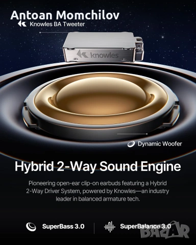 Open-ear слушалки Baseus Inspire XC1 Sound by Bose, снимка 6 - Bluetooth слушалки - 55283087