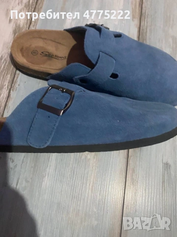Велурени мюли в небесносиньо нови р.40, снимка 6 - Дамски ежедневни обувки - 54101896