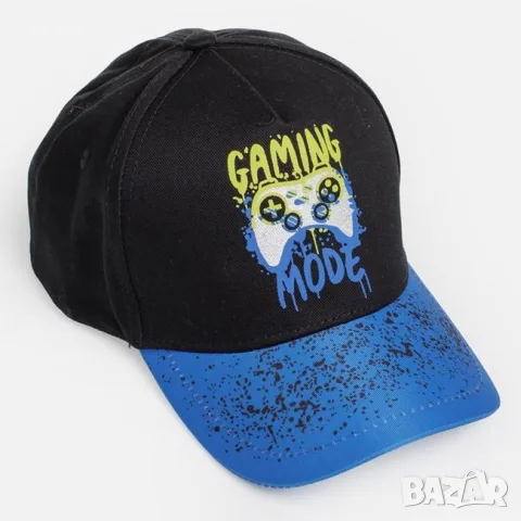 Детска шапка jockey за момче синьо черно gaming mode_1261144