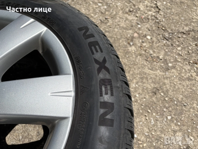 Продавам 16" лети джанти със зимни гуми за VAG - 205/55R16 DOT 3922 5х112 ET42, снимка 6 - Гуми и джанти - 55506379