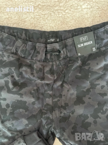 🩶 Ново мъжко спортно долнище F&F Slim Jogger XL – Камуфлаж – Купено от Англия, снимка 2 - Спортни дрехи, екипи - 55258345