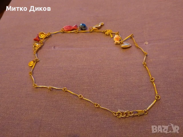 лятно колие с висулки на морска тематика на Зара ново, снимка 4 - Колиета, медальони, синджири - 55307698