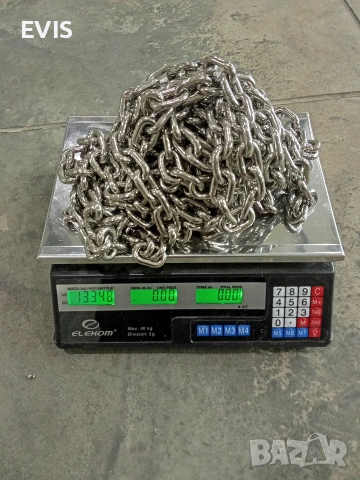 Верига / Синджир от Неръждаема А4 (AISI 316) – 10 метра / 8 мм 