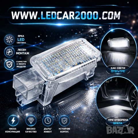 Лед Плафон за Audi / VW / Skoda LED (Врата,Багажник,Осветление крака)