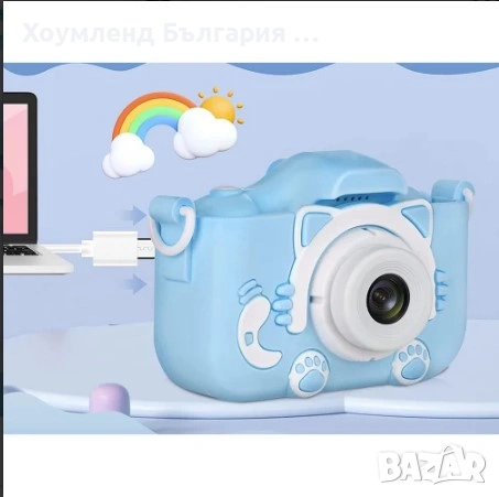 Дигитален детски апарат 20MP за 8500 снимки s калъф коте, снимка 5 - Образователни игри - 54453184