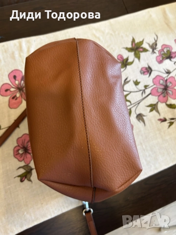 Стилна дамска чанта тип торба / Bucket bag OVS Woman (кафява / коняк), снимка 3 - Чанти - 55476815