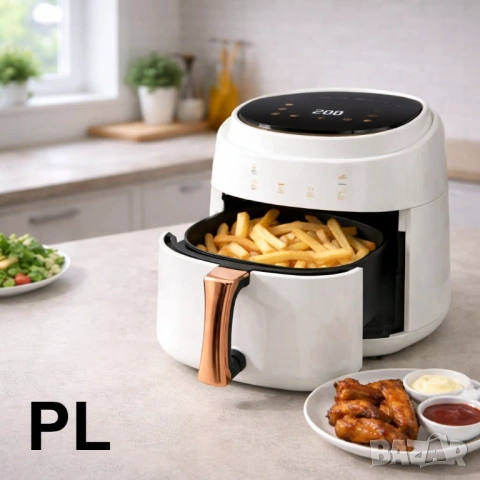 Промо комплект 1+1: Air Fryer Silver Crest Extra Large 8L / 2400W + Мултикукър Rosberg R51985E5 5L /