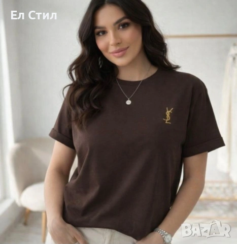 🤍🤍Тениска YSL Памук бродирано лого С/М М/Л Л/ХЛ оувърсайз модел 19 €