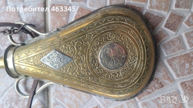 Старинна османска барутница, снимка 3 - Антикварни и старинни предмети - 54555972